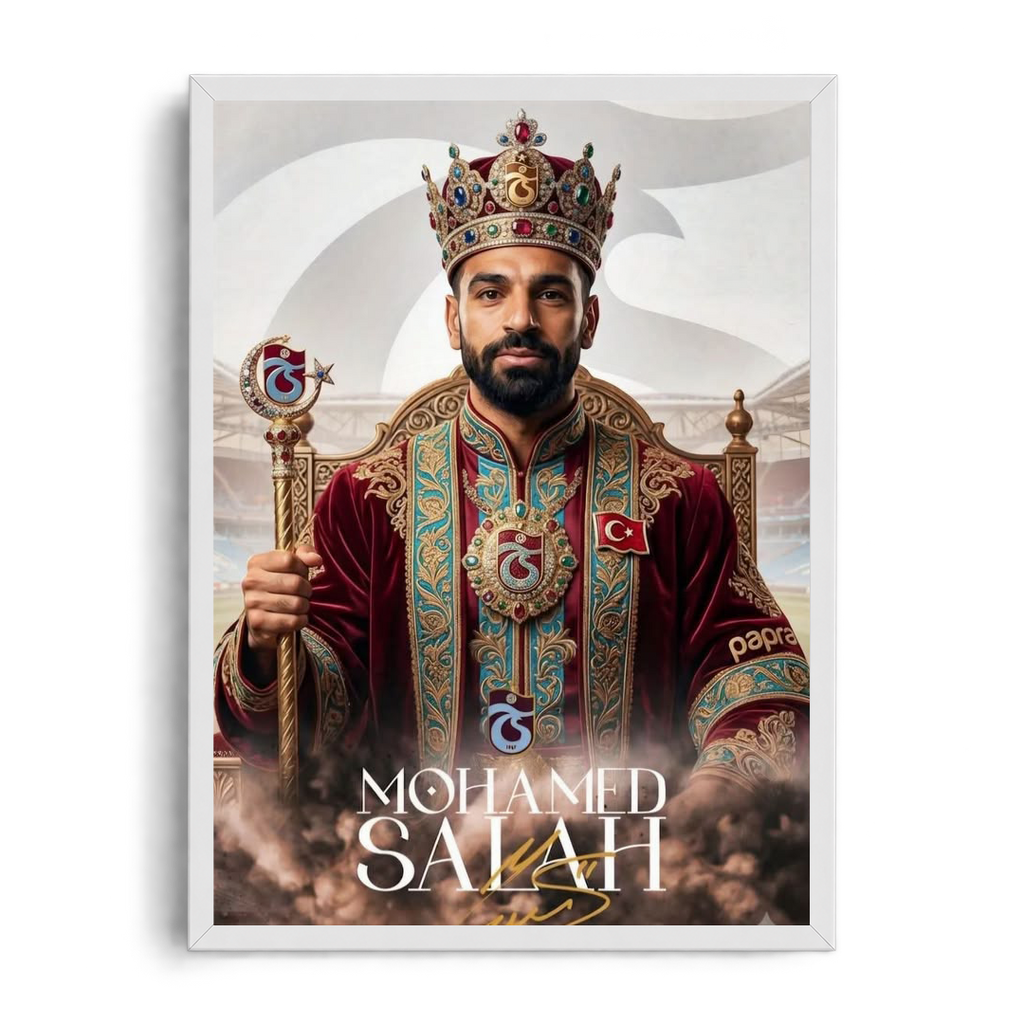 Mohamed Salah Ottoman Sultan & Trabzonspor Monarch Framed Art