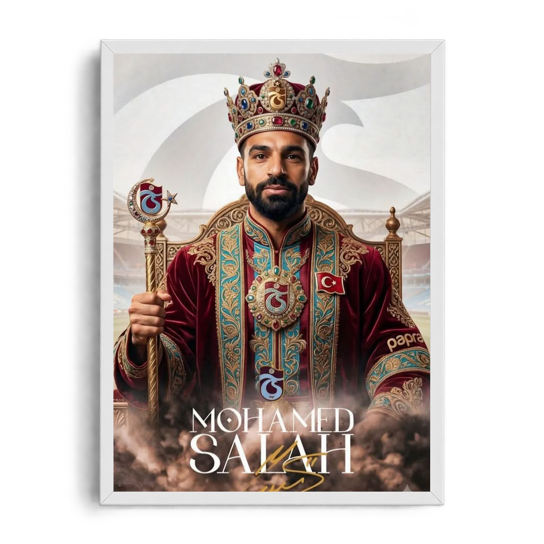 Mohamed Salah Ottoman Sultan & Trabzonspor Monarch Framed Art