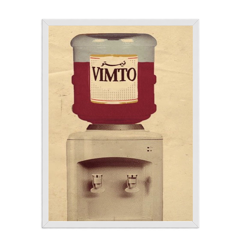 Vintage Vimto Water Dispenser Funny Pop Art Framed Print