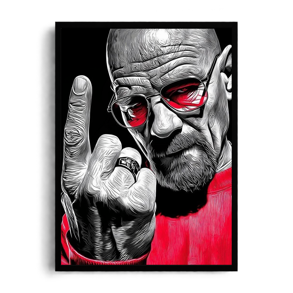 Walter White Heisenberg Attitude" Modern Graphic Art Poster