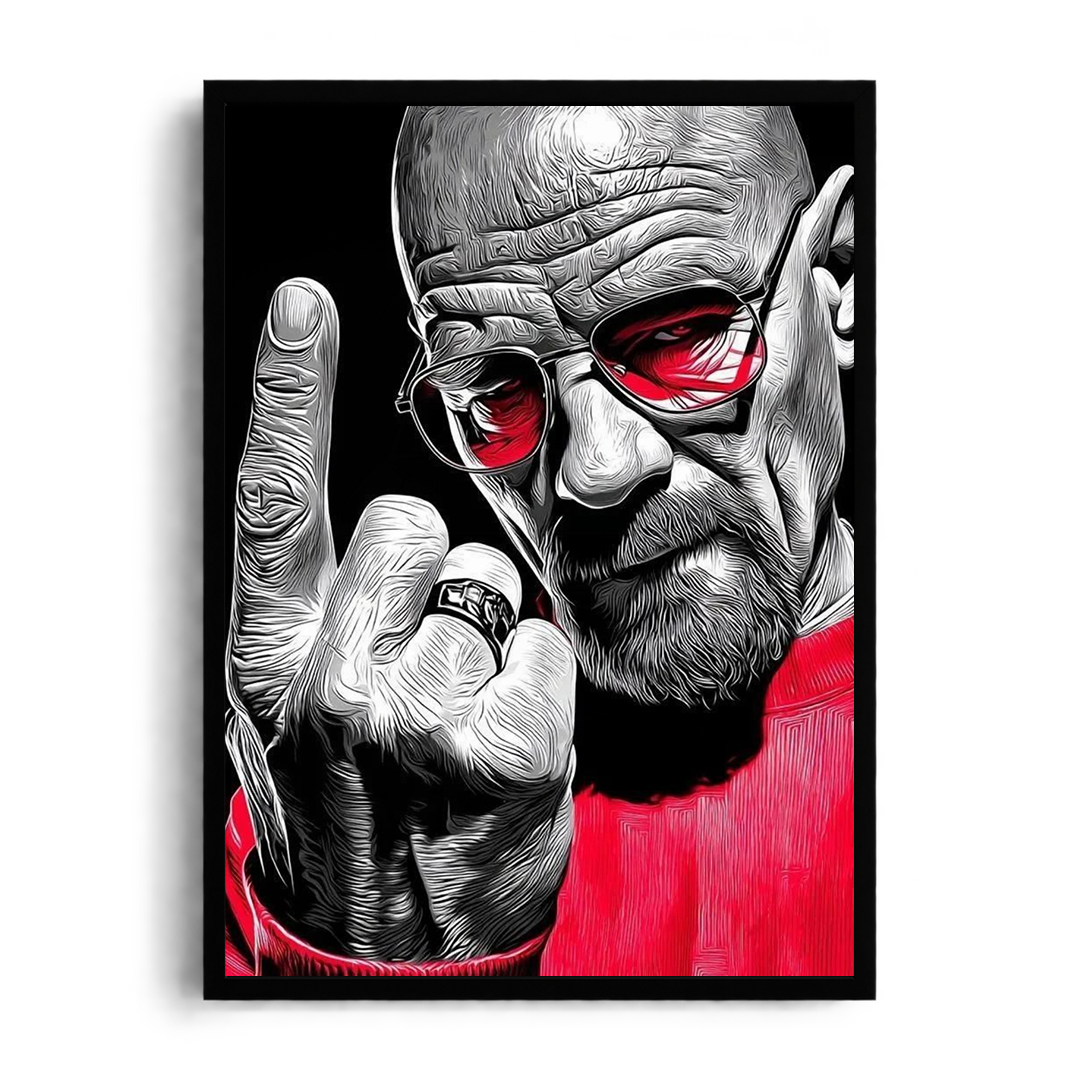 Walter White Heisenberg Attitude" Modern Graphic Art Poster