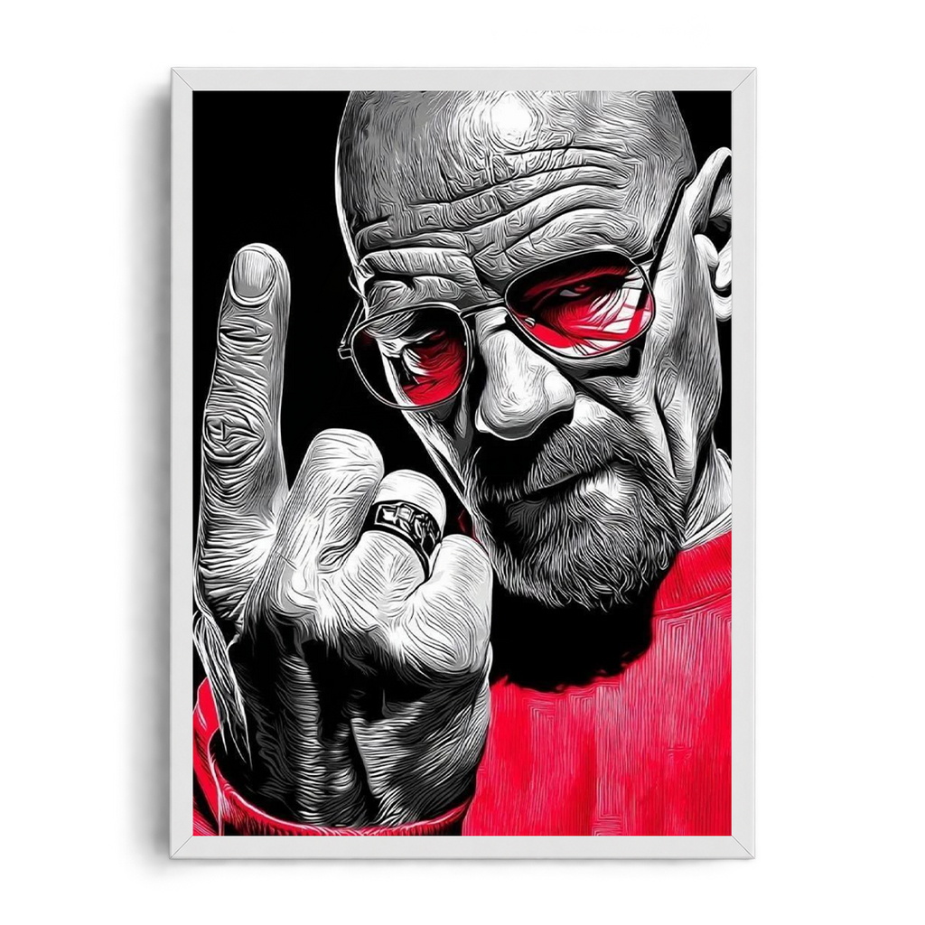 Walter White Heisenberg Attitude" Modern Graphic Art Poster