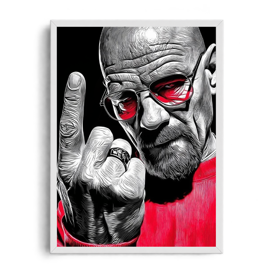 Walter White Heisenberg Attitude" Modern Graphic Art Poster