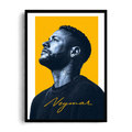 NEYMAR Jr. Minimalist Portrait" Modern Framed Graphic Art Poster
