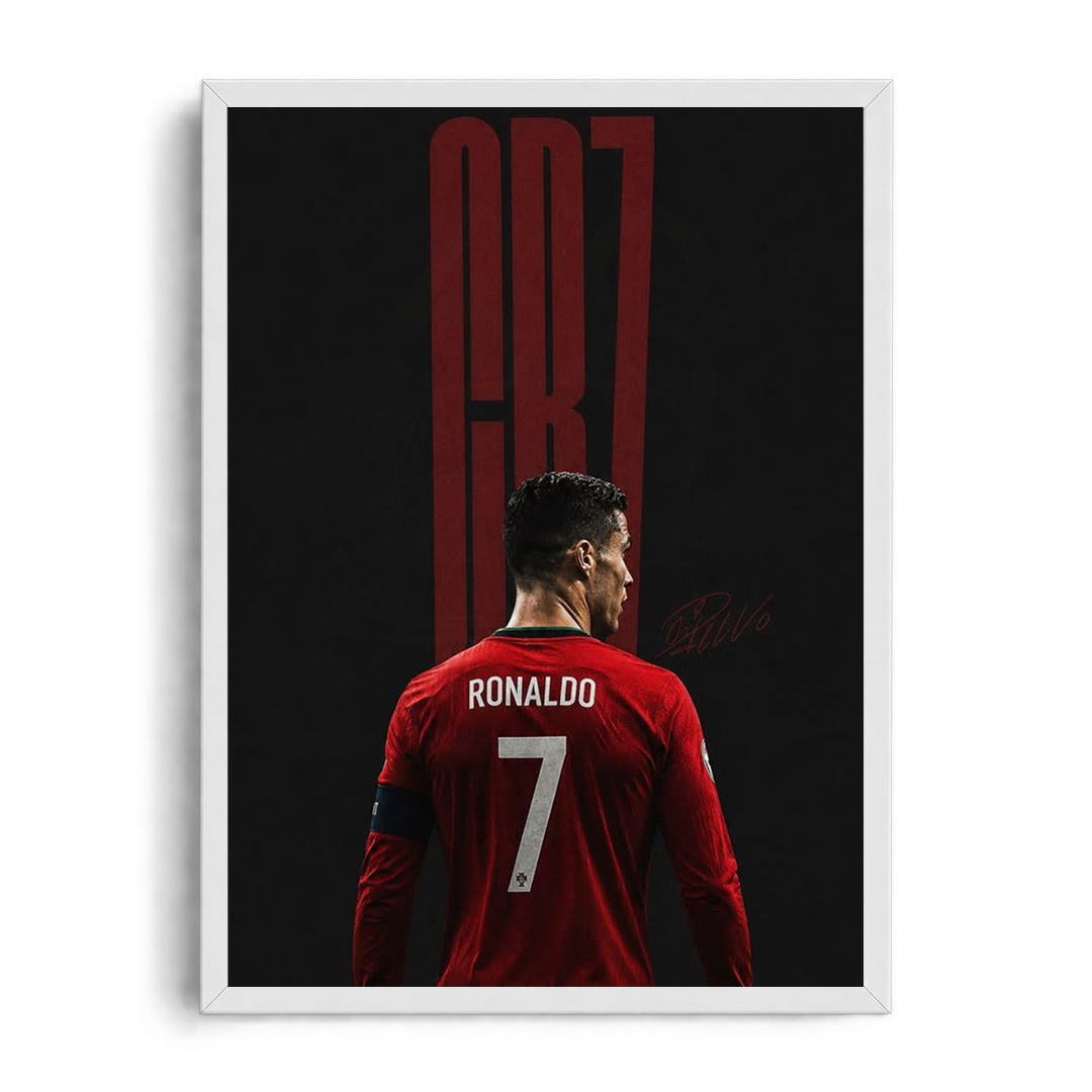 Cristiano Ronaldo 'CR7 Legacy' Portugal Back view Framed Graphic Art Poster