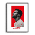 LIONEL MESSI Minimalist Side-Profile" Modern Framed Graphic Art Poster