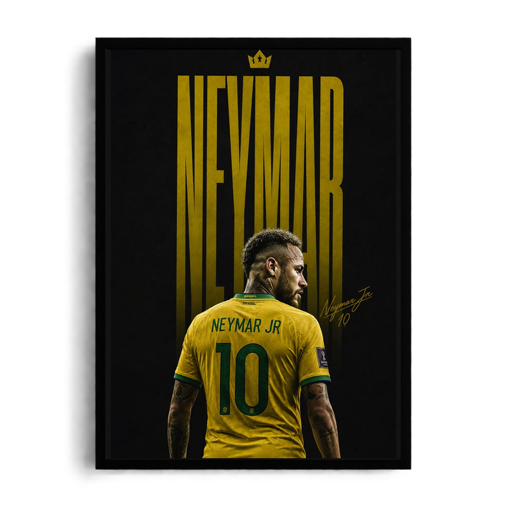 Neymar Jr 'Royal 10' Framed Graphic Art Poster