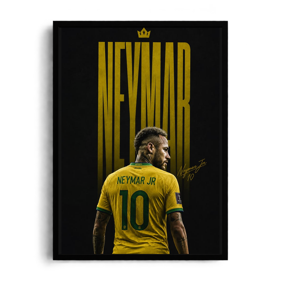 Neymar Jr 'Royal 10' Framed Graphic Art Poster