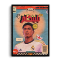 Jude Bellingham Real Madrid" Vintage Arabic Comic Cover Graphic Framed Art Poster