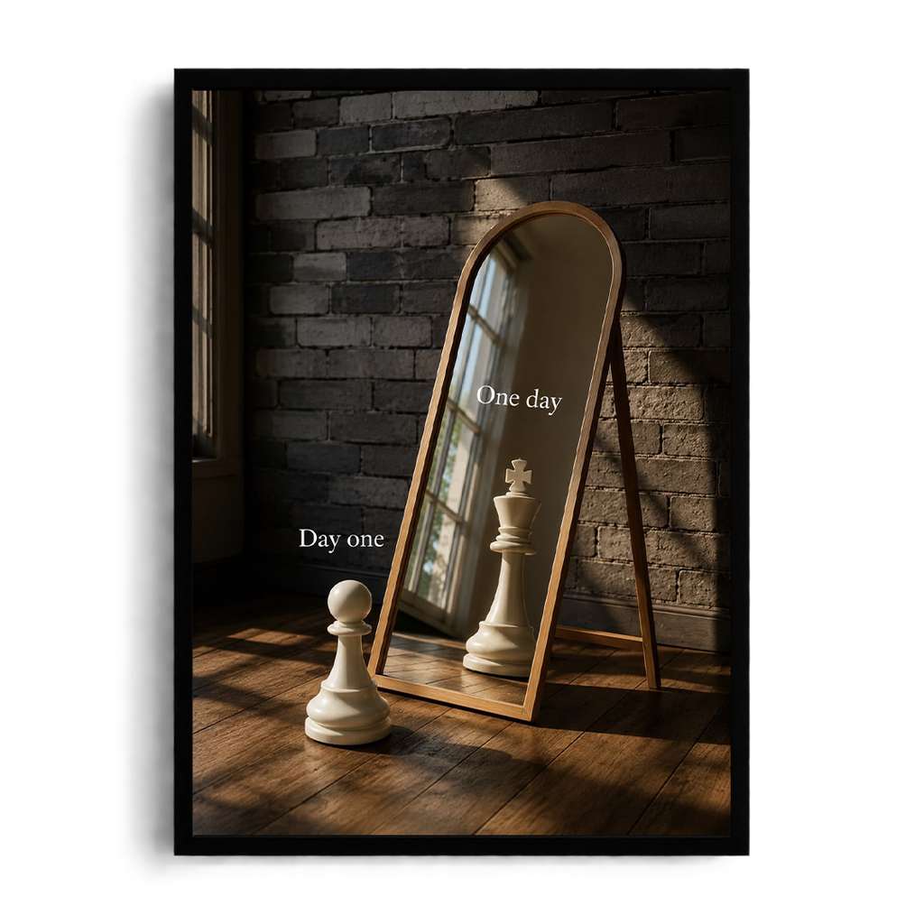 Day One Chess Motivational Framed Art