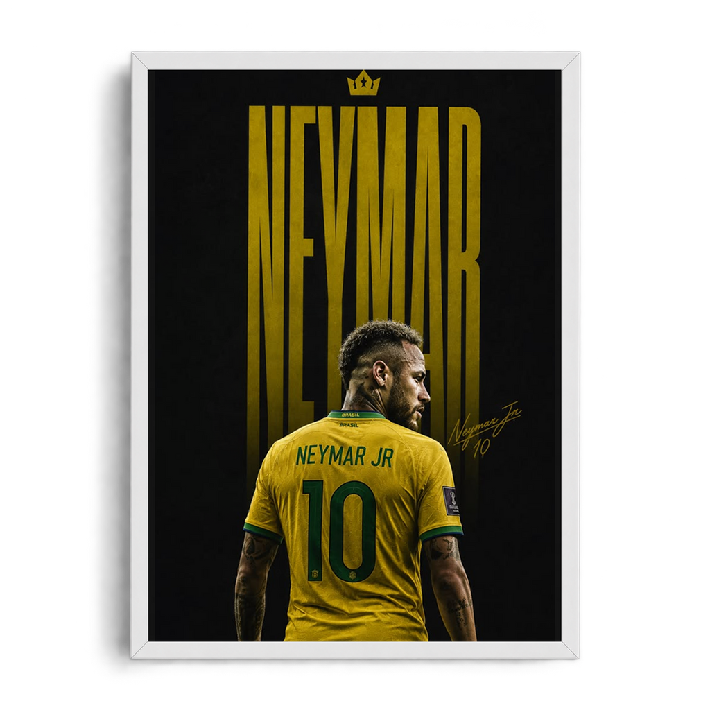 Neymar Jr 'Royal 10' Framed Graphic Art Poster