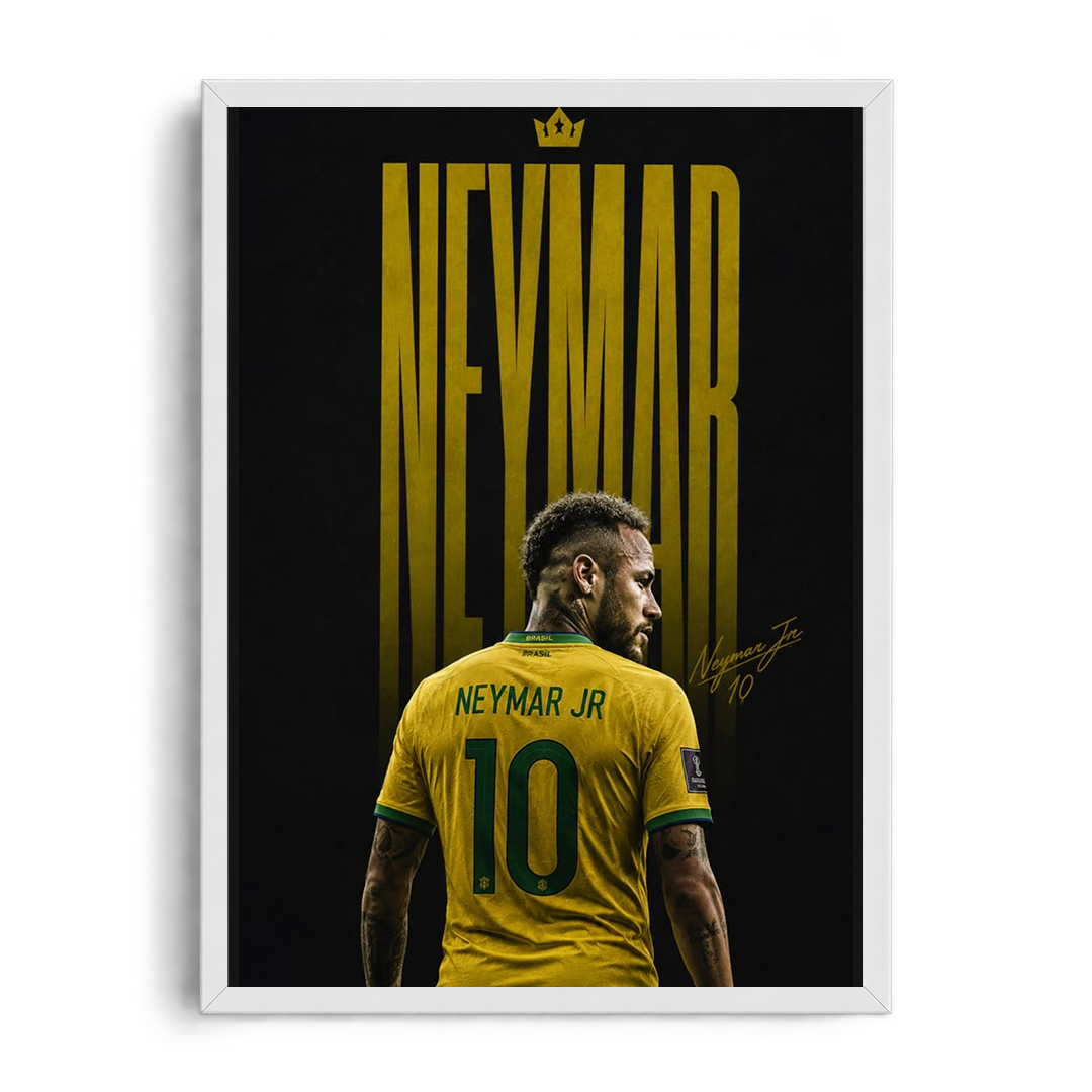 Neymar Jr 'Royal 10' Framed Graphic Art Poster