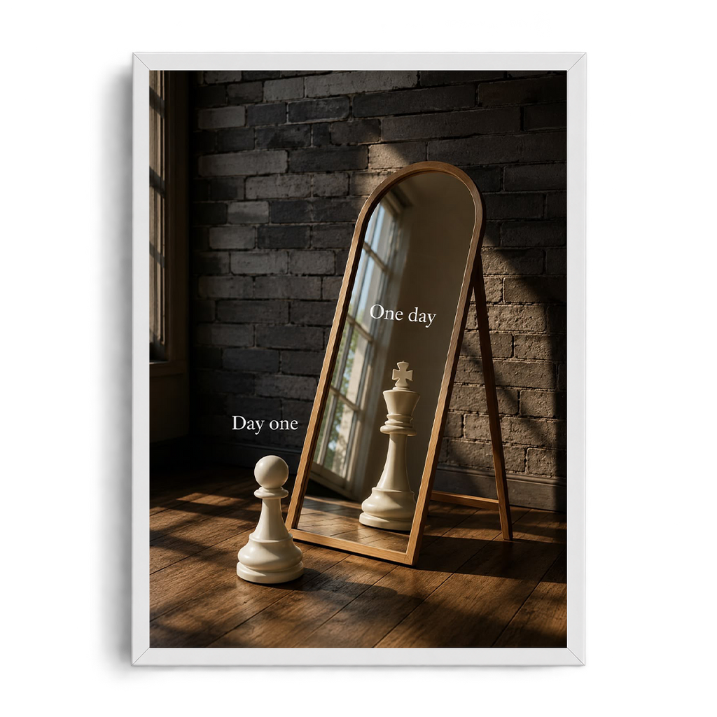Day One Chess Motivational Framed Art