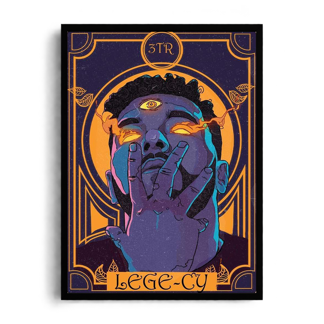 Lege-Cy Mystical Tarot" Egyptian Hip-Hop Graphic Framed Art Poster