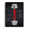 Train Hard" Distressed Barbell Gym Motivational Framed Graphic Art Poster