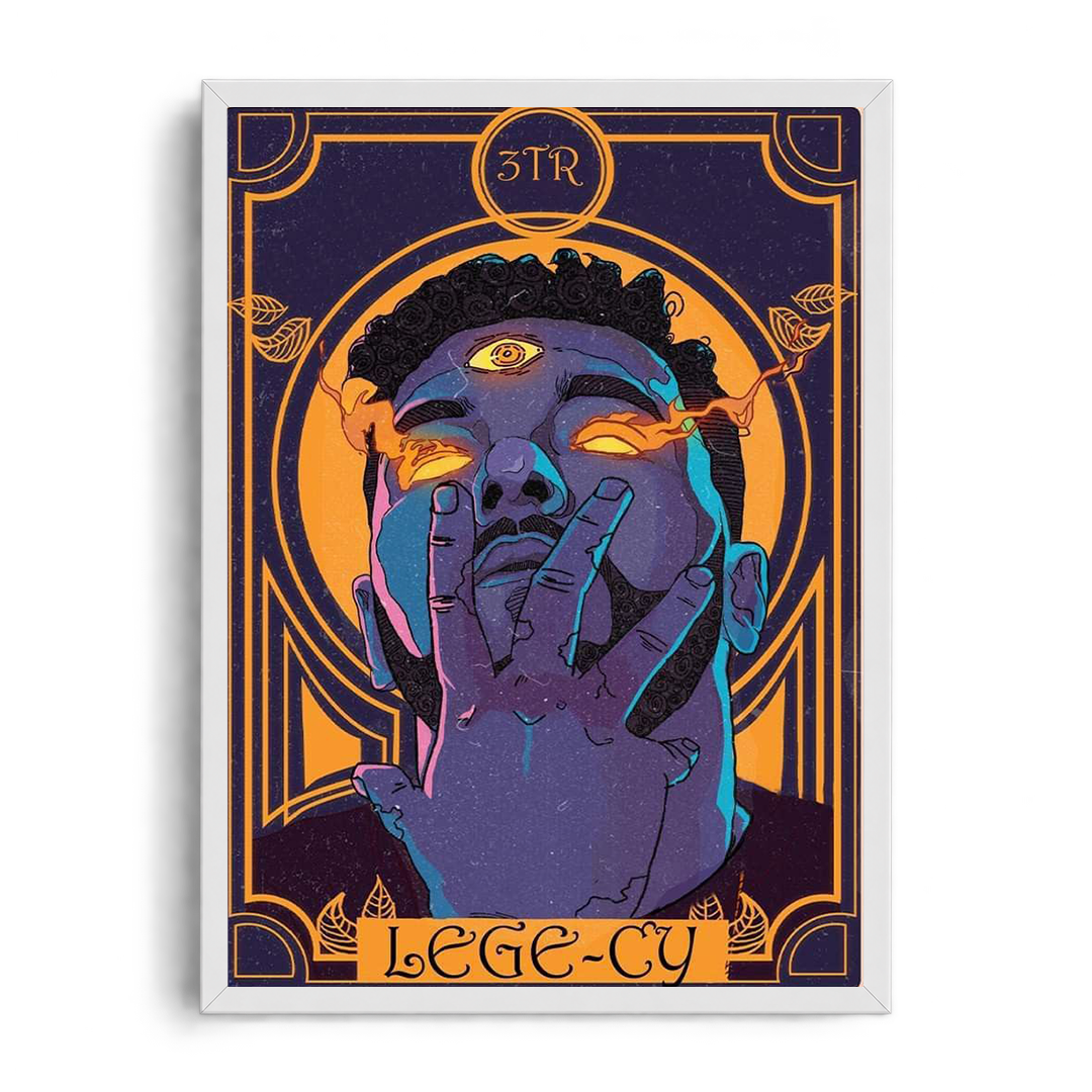 Lege-Cy Mystical Tarot" Egyptian Hip-Hop Graphic Framed Art Poster