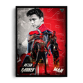 Spider-Man Iron Suit & Red Typography Framed Poster Art⁠