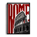 ROME - The Colosseum" Architectural Editorial Framed Graphic Art Poster