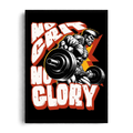 No Grit No Glory" Bodybuilder Barbell Gym Motivational Framed Graphic Art Poster