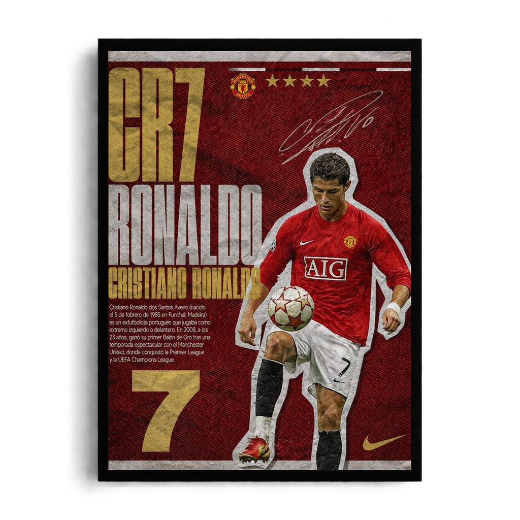 Cristiano Ronaldo 'CR7 Red Devils Legacy' Manchester United Framed Graphic Art Poster