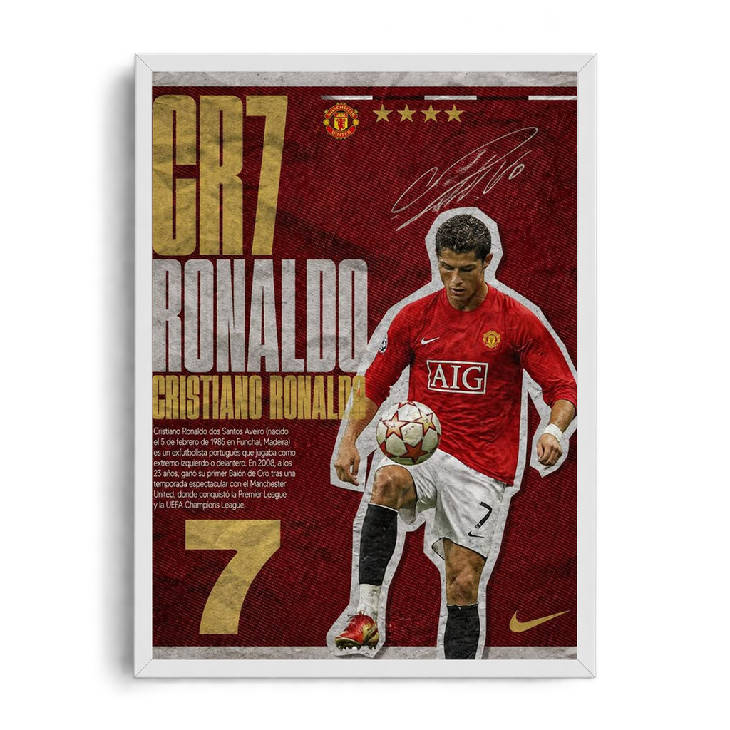 Cristiano Ronaldo 'CR7 Red Devils Legacy' Manchester United Framed Graphic Art Poster