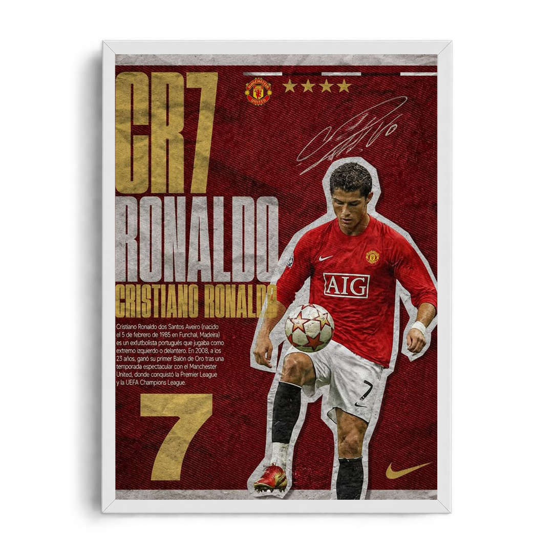 Cristiano Ronaldo 'CR7 Red Devils Legacy' Manchester United Framed Graphic Art Poster