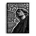 "Classical Statue & Urban Street Doodle Mashup" Monochrome Gallery Framed Graphic Art Poster