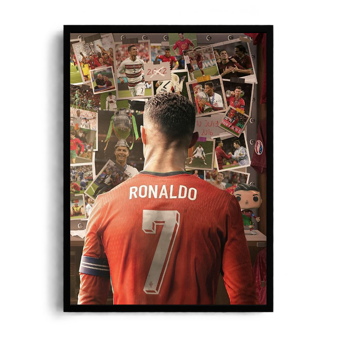 Cristiano Ronaldo 'Portugal Memories Wall' Framed Graphic Art Poster
