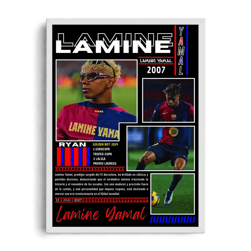 Lamine Yamal FC Barcelona Legacy" Modern Sports Poster & Framed Graphic Art