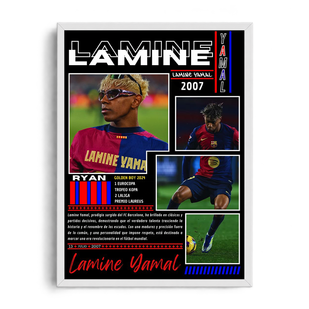 Lamine Yamal FC Barcelona Legacy" Modern Sports Poster & Framed Graphic Art