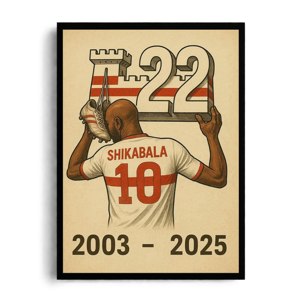 Shikabala 2003-2025 Legacy" Zamalek SC Football Legend Vintage Graphic Art Poster
