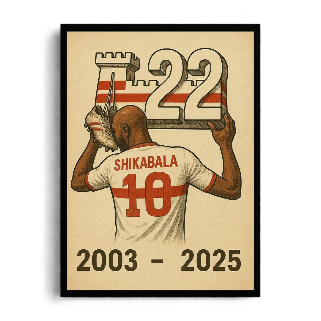 Shikabala 2003-2025 Legacy" Zamalek SC Football Legend Vintage Graphic Art Poster