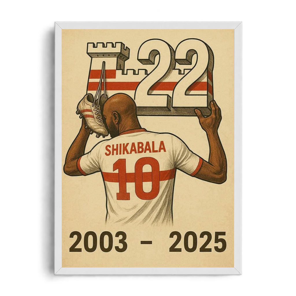 Shikabala 2003-2025 Legacy" Zamalek SC Football Legend Vintage Graphic Art Poster
