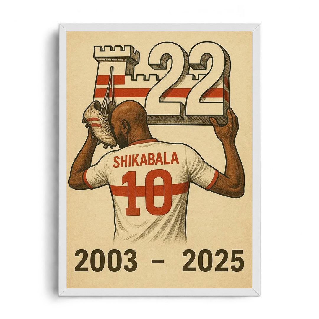 Shikabala 2003-2025 Legacy" Zamalek SC Football Legend Vintage Graphic Art Poster