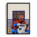 "Spider-Man in Marrakech" Moroccan Cultural & Comic Pop-Art Framed Graphic Art Poster