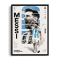 Lionel Messi 'World Champion 18.12.2022' Argentina Albiceleste Framed Graphic Art Poster