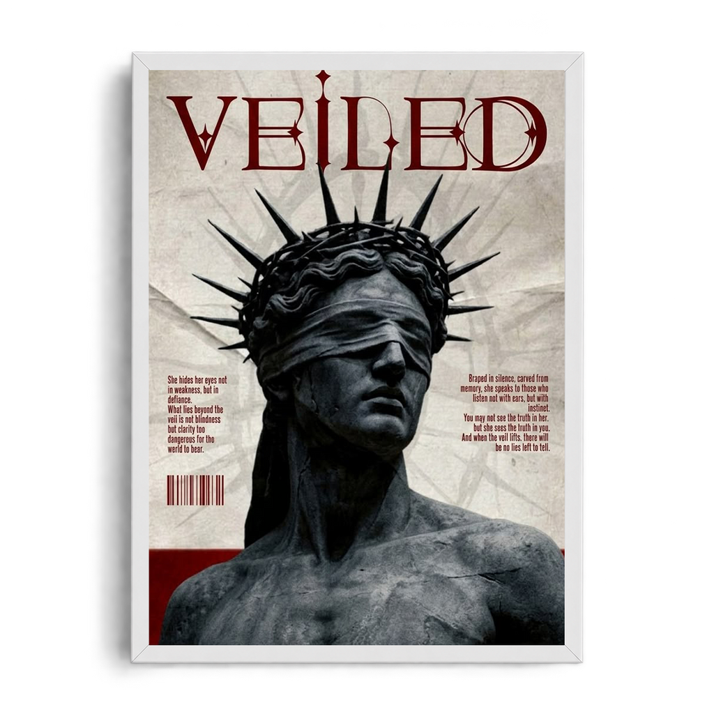 "VEILED" Classic Vintage Magazine Cover Framed Graphic Art Poster