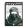 HAYDAR" Modern Arabic History & Graphic Art Framed Poster