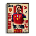 Ferran Torres 'El Tiburón' Spain National Team Framed Graphic Art Poster