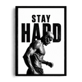 Stay Hard" Extreme Conditioning & Mental Toughness Gym Motivational Framed Art Poster