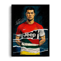 Cristiano Ronaldo Split Jersey (Juve & Man Utd) Framed Art Prin