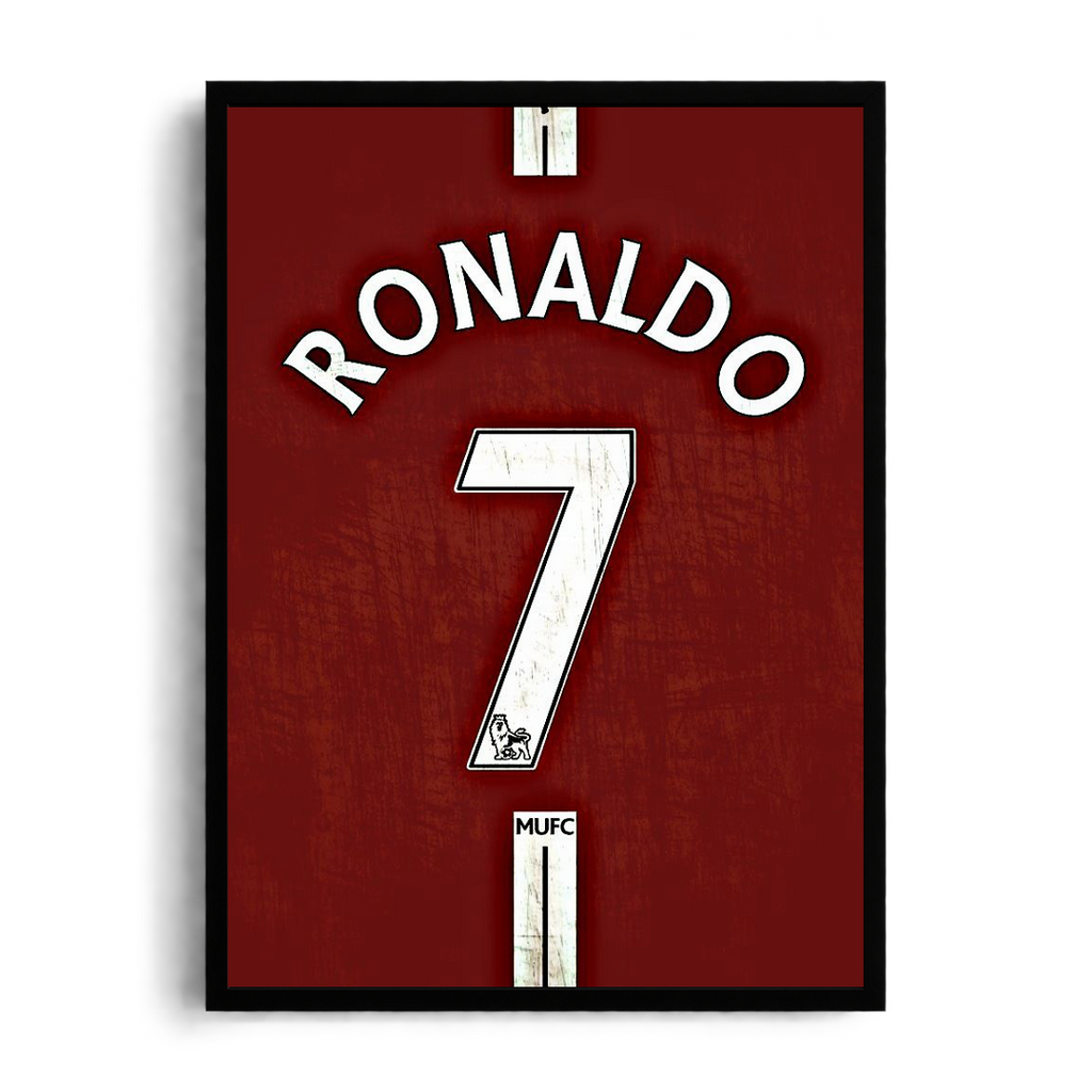 Cristiano Ronaldo 'MUFC Jersey No. 7' Manchester United Kit Framed Graphic Art Poster