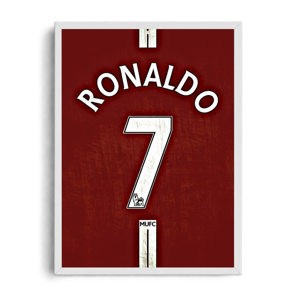 Cristiano Ronaldo 'MUFC Jersey No. 7' Manchester United Kit Framed Graphic Art Poster