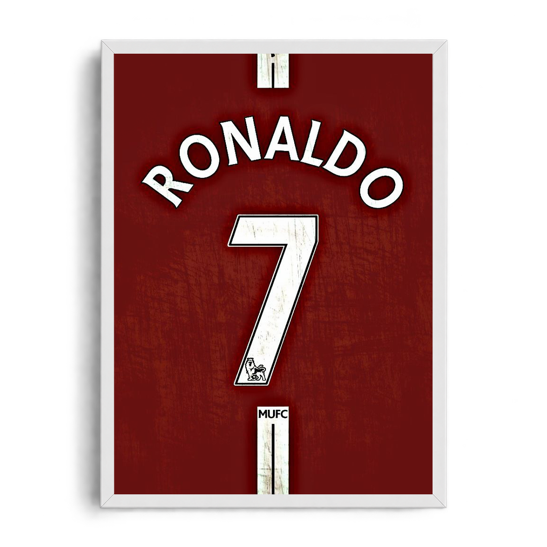 Cristiano Ronaldo 'MUFC Jersey No. 7' Manchester United Kit Framed Graphic Art Poster