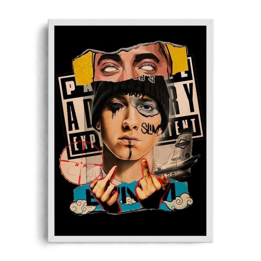 EMINEM - Slim Shady Collage" Streetwear Editorial Framed Graphic Art Poster
