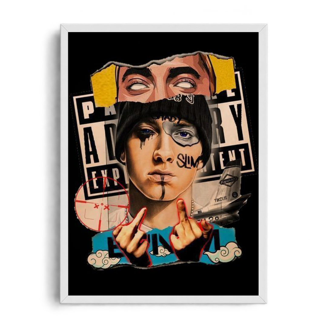 EMINEM - Slim Shady Collage" Streetwear Editorial Framed Graphic Art Poster