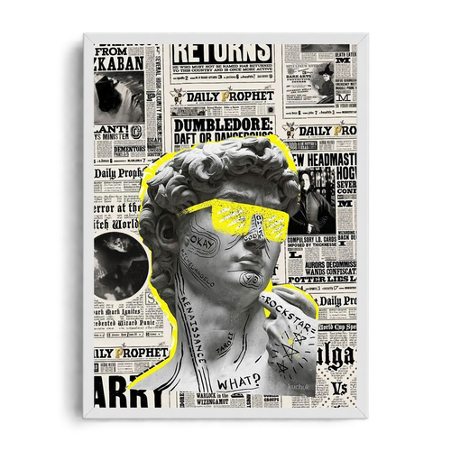 "David Daily Prophet Renaissance Pop Art" Framed Graphic Art Poster