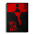 BORN TO BE A KING" Chess Reflection Motivational Framed Graphic Art Poster