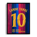 Lamine Yamal 'Blaugrana Future No. 10' FC Barcelona Framed Graphic Art Poster