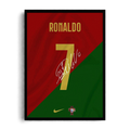 Cristiano Ronaldo 'Portugal No. 7' Autographed National Team Kit Framed Graphic Art Poster